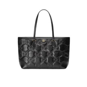 Gucci Gg Matelasse Leather Medium Tote Bag Black 631685 Um8Ig 1000