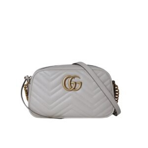 Gucci Gg Marmont Small Shoulder Bag Light Grey 24Cm 447632 Aabzb 1712