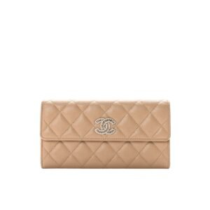 Chanel Long Flap Wallet Beige Ap0955