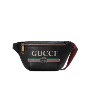 Gucci Print Leather Belt Bag Black 30Cm ??527792 0Gcct 8164