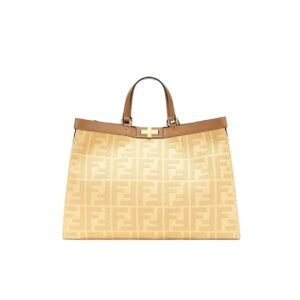 Fendi X Tote Beige Canvas Ff Bag 41Cm