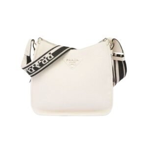 Prada Medium Leather Shoulder Bag Black 38Cm 1Bd367 2Cys F0002 V Ooo