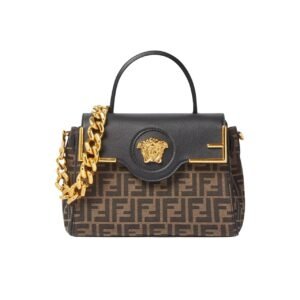 Versace X Fendi Fendace La Medusa Medium Handbag Brown