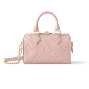 Louis Vuitton Speedy Bandouli?re 20 Monogram Empreinte Pink Opale 20Cm M47136