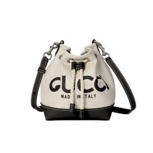 Gucci Shoulder Bag With Gucci Print Black 23Cm