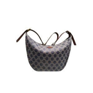 Celine Macadam Denim Shoulder Bag Blue Navy 48Cm