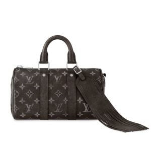 Louis Vuitton Keepall Bandouli?re 25 Bag Monogram Brushed Cowhide Black 25Cm M11595