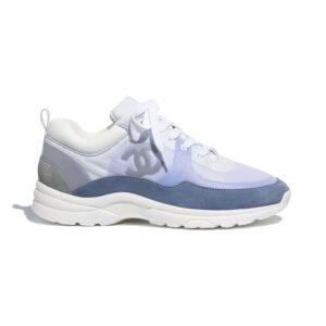 Chanel Wmns Suede Calfskin Sneakers Sky Blue G37136